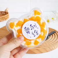 Fabricant Fourni en Plastique Blister Rond Transparent pour Gâteau et Biscuit PET Petit Dessert Basque Contenants à Gâteau