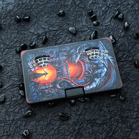 100MM Polyèdre Noir 7-en-1 Cassette Spinning Dice RPG Cthulhu Tabletop Game Accessoire DND Video Tape Metal Dice