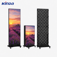 Écran LED publicitaire personnalisé P1.25 P1.53 P1.86 P2 P2.5, affichage portable LED, WiFi, USB, télécommande pour magasin de détail