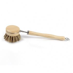 Eco Bamboo Handle Replacement Head Dish <b>Brush</b> Kitchen <b>Scrub</b> <b>Brush</b> with Natural Fiber Bristles - Product Image 4