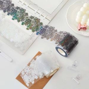 Cintas washi personalizadas de colores al por mayor, diseños impresos de tinta especial transparente, cinta Washi de lámina 3D - Product Image 3