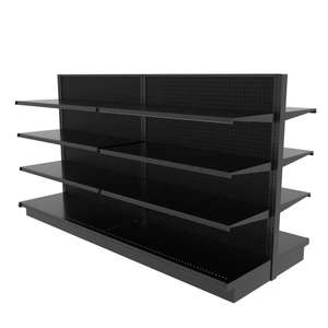 Étagère de supermarché en L, type gondole, noire, 36W 16D, pour supermarchés et magasins de proximité - Fournisseur en gros - Product Image 1