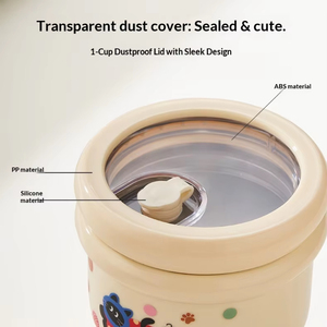 Tazza da <span class=keywords><strong>Caffè</strong></span> in Acciaio Inox 304 con Design Gatto Carino, Bicchiere con Cannuccia e Coperchio Personalizzabile - Product Image 3