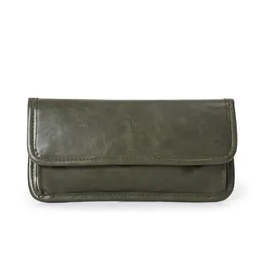 Lymech moda Minimalist uzun deri kartlık para çanta cüzdan çanta cep vaka Lady kadın erkek