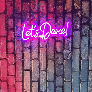 Insegna Luminosa LED 'Let's Dance' con Supporto in PVC - Decorazione per Matrimoni, Feste Danzanti, San Valentino, Compleanni, Garanzia di 1 Anno - Product Image 2