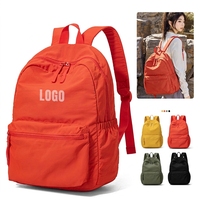 Mochila Deportiva de Moda con Cierre y Logotipo Personalizado, Impermeable, de Microfibra y Cuero Sintético, Mochila Casual Multiusos para Estudiantes