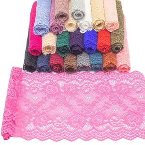 Dentelle élastique en nylon et spandex pour vêtements, dentelle <span class=keywords><strong>jacquard</strong></span> en maille élastique pour lingerie/sous-vêtements/mariage - Product Image 1