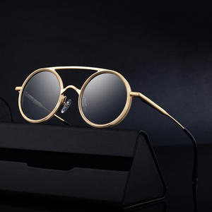 KSL-98387 Gafas de sol ovaladas para hombre, montura de metal negro, protección UV400, clase 2, montura de plástico y metal para uso en exteriores - Product Image 4