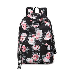 OEM donna grande capacità impermeabile zaino scuola stile etnico fiori stampati per i viaggi e la scuola - Product Image 2