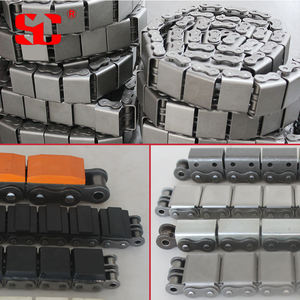 سلسلة ناقلة مسطحة أحادية الصف ANSI 50/10A مع غطاء من الفولاذ المقاوم للصدأ على شكل حرف U لقطع الآلات - Product Image 4