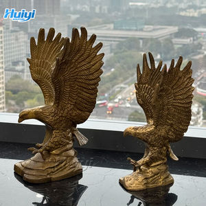 맞춤형 현대 대형 실물 크기 청동 독수리 조각 공원 정원 장식 금속 예술 야외 주조 기술 - Product Image 6