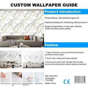 <strong>Wallpaper</strong> Thick <strong>Heavy</strong> <strong>Duty</strong> Sticky Back Smooth Walls Perfect <strong>Wallpaper</strong> for Living Room Easy Clean Pe Marble <strong>Wallpaper</strong> for Wall - Product Image 4