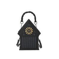 Sac à main mini Ita Bag personnalisé, style vintage gothique, motif tournesol en relief, avec poignée supérieure en bambou