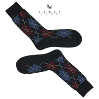 Chaussettes pour hommes personnalisées, luxe, coton mercerisé 240N, jacquard argyle, antibactériennes, logo personnalisé pour les affaires
