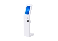 Kiosque tactile sur pied de 27 pouces pour intérieur, terminal de paiement en libre-service, lecteur QR, SDK, code-barres
