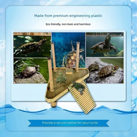 NOMO Plateforme flottante rectangulaire en plastique écologique pour parc d'attractions, grande plateforme de baignade pour tortues, rampe, perchoir d'escalade, échelle, pont flottant, tout-en-un