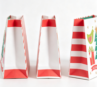 Sac cadeau de Noël en carton ivoire écologique et recyclable, fait main, avec logo personnalisé et design durable