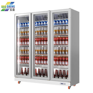 Tienda de comestibles comercial Supermercado Exhibición vertical Vitrina Nevera Congelador Refrigerador - Product Image 1