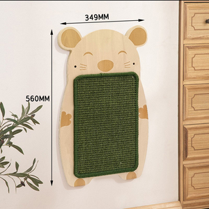 Gato Vertical Coçar Placa Sisal De Madeira Sólida Gato Durável Arranhando Post Pet Cat Pet Supplies - Product Image 5