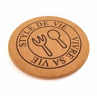 Sous-verres en liège personnalisés avec logo d'entreprise, sous-verres promotionnels écologiques, sous-verres ronds en liège pour boissons, sublimation
