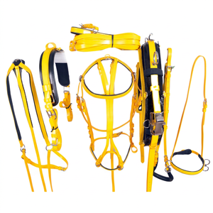 Arnés de Conducción para Caballos al por Mayor en PVC Suave Completo y en Miniatura con Accesorios de Acero Inoxidable, Ligero, Todos los Colores, Amarillo, Equipo Ecuestre - Product Image 1