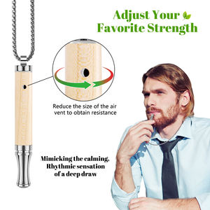 Collier de respiration en bois d'érable pour soulager le stress et l'anxiété, aromathérapie, rechargeable, huile essentielle fruitée et herbacée - Product Image 3