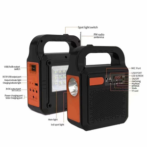 HS-2976 Loa Không Dây Thiết Kế Mới Có Đèn Chạy Bằng Năng Lượng Mặt Trời Với Pin Sạc, Phát Nhạc - Product Image 2