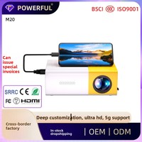 Mini projecteur numérique portable M20 3D intégré, prend en charge la résolution 480P, jaune et blanc, 30 lumens ANSI, CRT, garantie de 30 jours