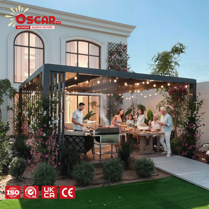 Kits <span class=keywords><strong>de</strong></span> toit à persiennes réglables imperméables pour extérieur, patio, <span class=keywords><strong>jardin</strong></span>, balcon, <span class=keywords><strong>abri</strong></span> bioclimatique en aluminium à persiennes, pergola - Product Image 1