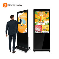 Écran d'affichage numérique LCD sur pied pour publicité intérieure avec télécommande et écran tactile intégré
