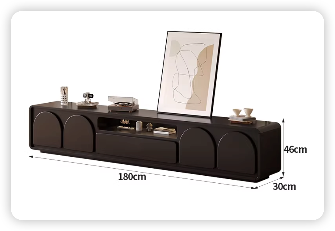 Meuble TV creux au sol 180*30*46-noir