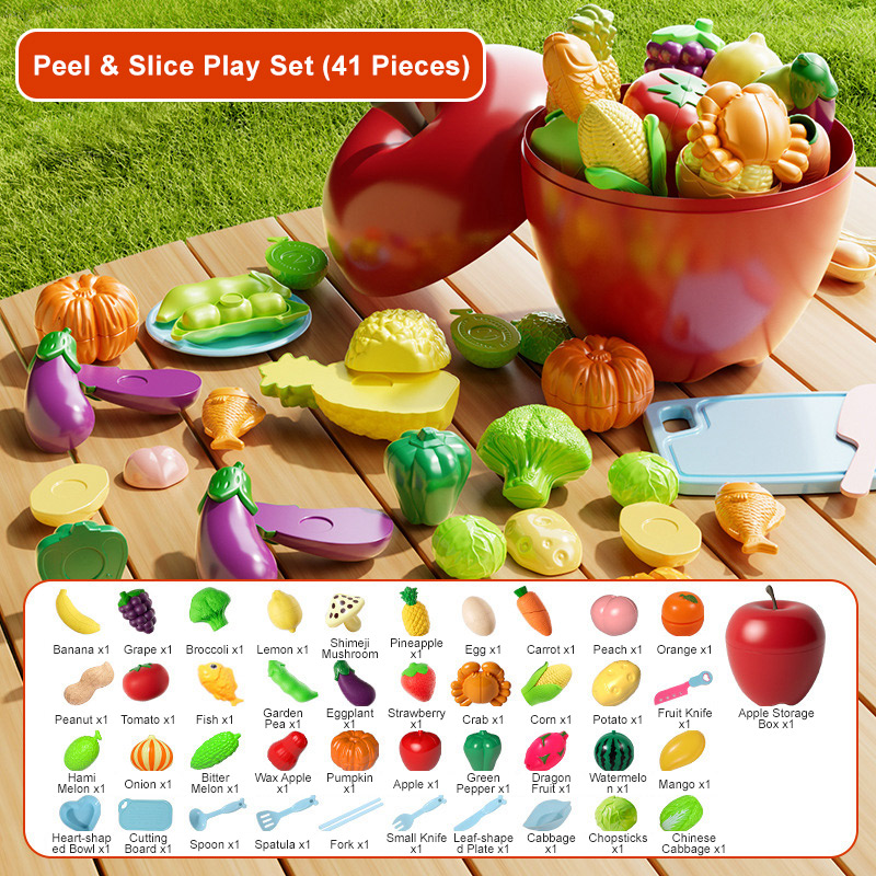 8819B-4 Secchiello Little Apples 41 PZ-Scatola Kraft