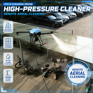 Drone de nettoyage JTC10, nettoyeur haute pression, système de lavage aérien à distance pour l'entretien des bâtiments et le nettoyage des fenêtres - Product Image 1