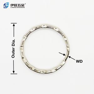 Porte-clés rond en métal argenté, idéal pour la promotion et la personnalisation, fourni par l'usine EWANG - Product Image 3