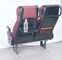 Sièges de bus de luxe pour passagers avec écran LCD intégré dans le dossier, table pliante, porte-gobelet et fauteuil inclinable