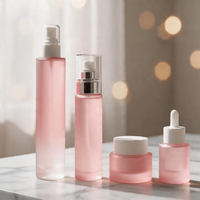Impression d'écran personnalisée, étiquette privée, ensemble de produits de soin de la peau, crème pour le visage, parfum, 30 ml, 50 ml, 100 ml, emballage de luxe, flacon en verre avec vaporisateur