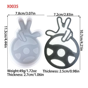 Moule en silicone pour résine fait main, style DIY, ornements décoratifs et outils pour gâteaux, pour la fabrication de résine, moule en plâtre - Product Image 5