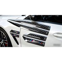 Autocollant de garde-boue latéral de voiture en plastique ABS noir brillant, imperméable, auto-adhésif, emblème extérieur, décalcomanie pour tuning BMW