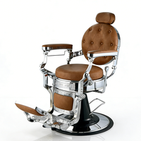Vente en gros d'usine à bas prix chaise de salon de barbier à structure en métal argenté chaise de coiffure pivotante à pompe hydraulique à vendre