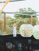 Structure de jeu en filet arc-en-ciel d'extérieur, filet en corde personnalisé pour parc d'attractions, zone de jeux pour enfants