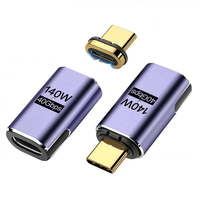 Adaptateur magnétique haute vitesse 140W USB 4.0 type-c convertisseur de Charge rapide PD 24Pin pour ordinateur portable 40GBps transfert haute vitesse