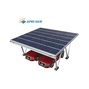 Supersolar Goedkope Prijs 10KW Solar Carport Fotovoltaïsche Ondersteuning Systeem