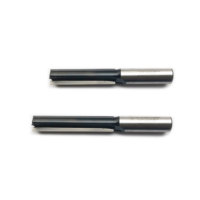 Mata Bor Router Ujung Karbida 1/2" Shank 12.7mm Lurus 2 Mata Pisau untuk Pemotong Kayu Mesin CNC Alat Pemangkas