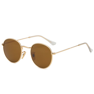 Wholesale Unisex Fashion Classic Round Metal Frame UV400 Sunglasses with Custom Logo - Product Image 6