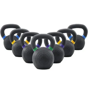 Heißer Verkauf Cross Fitness Pulver beschichteter Gusseisen Kettle bell Griff 24kg