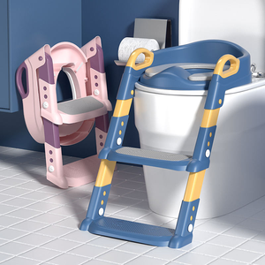 Siège de toilette pour enfants, garçons et filles, avec marchepied pliable et coussin, <span class=keywords><strong>pot</strong></span> d'apprentissage pour bébés, <span class=keywords><strong>urinoir</strong></span> domestique réglable pour enfants - Product Image 3