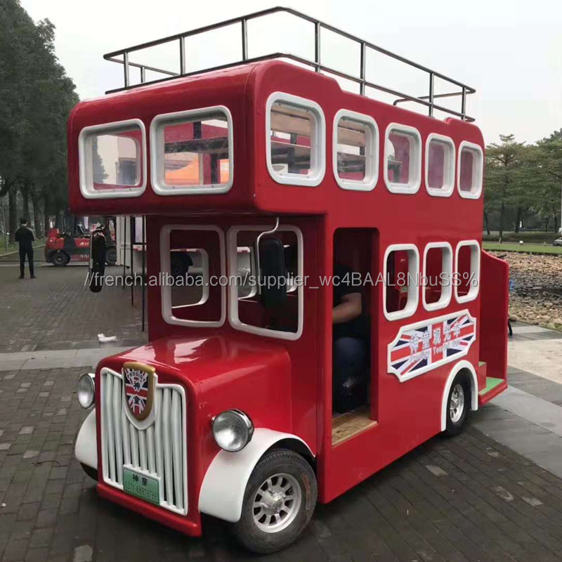 Attraction manèges Kiddie double decker London bus touristique manèges de carnaval à vendre