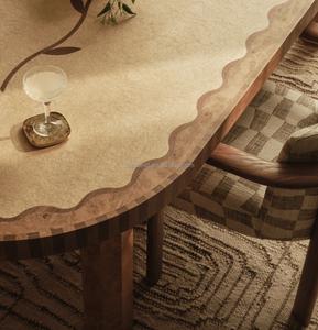 Mesa de Comedor Marella de Diseño Contemporáneo y Lujo, Estilo Sassanid, con Madera de Madrone Burl, Éxito de Ventas - Product Image 5