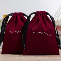 Sacs à cordon personnalisés en lin et coton mousseline, recyclables et réutilisables, mini pochettes pour bijoux, sacs anti-poussière imprimés à l'écran