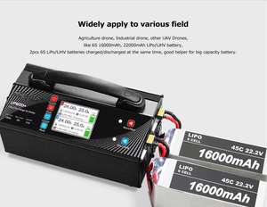 उव ड्रोन के लिए अप600 + डुअल चैनल लिपो लाइव चार्जर 600 बड़ी क्षमता वाली बैटरी के लिए 6s 16000mah 22000 लीव बैटरी - Product Image 4